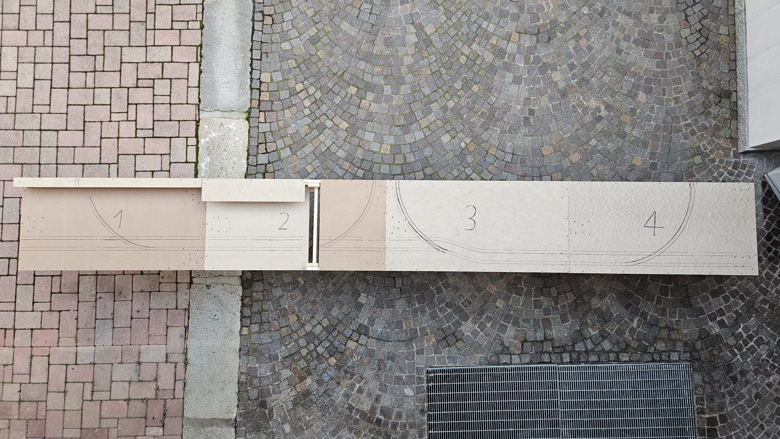 Alle vier Segmente in Reihe -Paradestrecke